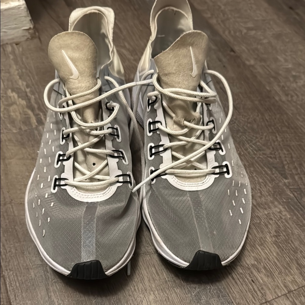 Nike Light Gray and White Running Shoes